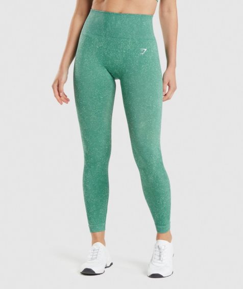 Legginsy Gymshark Adapt Fleck Seamless Damskie Zielone | PL 830FWZ